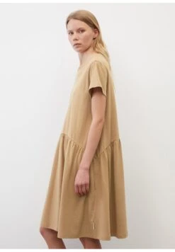 Marc O'Polo DENIM DRESS T-SHIRT STYLE HEAVY RAW RUFFLES - Jerseykleid - Bright Chestnut 10 Marc O'Polo DENIM DRESS T-SHIRT STYLE HEAVY RAW RUFFLES - Jerseykleid - Bright Chestnut -Marc OPolo Geschaft 64a6fe7669534ddb97b4648360fa668c