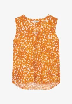 Marc O'Polo ÄRMELLOSE V NECK AUS CRISPY - Top - Orange -Marc OPolo Geschaft 66e7b4b5b5e443aa8d209272f96f8b47