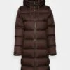 Marc O'Polo COAT LONG FIX HOOD WITH DRAWSTRING LONG ZIPPER - Daunenmantel - Hickory Brown