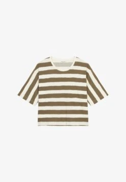 Marc O'Polo SHORT SLEEVE ROUND NECK PRINTED STRIPES - T-Shirt Print - Multi Earthy Brown -Marc OPolo Geschaft 6b364c256acb4d609d08c36cd5114079 1