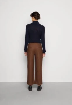 Marc O'Polo STRAIGHT LEG HIGH RISE CROPPED LENGTH - Stoffhose - Dark Walnut -Marc OPolo Geschaft 7004cf3dd5754a9390c748718d7b37c4