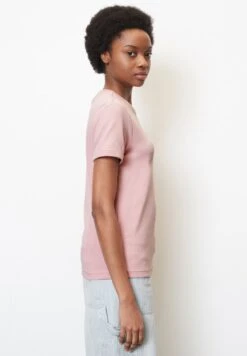 Marc O'Polo DENIM RUNDHALS MIT STRUKTUR AUS - T-Shirt Basic - Matte Rose -Marc OPolo Geschaft 74791e866a06412ea6b85d67f6233def