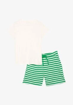 Marc O'Polo SET - Nachtwäsche Set - White Cotton Vivid/green Stripe -Marc OPolo Geschaft 76be3e1bacc14eae84d99de891f6161c