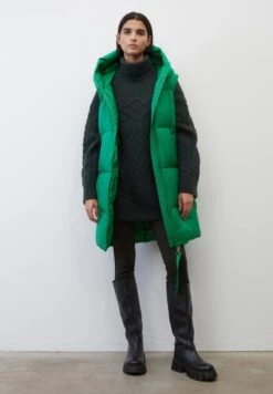 Marc O'Polo LONG FIXED HOOD - Weste - Shiny Emerald -Marc OPolo Geschaft 783a30a591384d57b84747c28dfbca2e