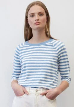Marc O'Polo DENIM RAGLAN-STREIFEN- REGULAR AUS - Langarmshirt - Multi Soft Sky Blue