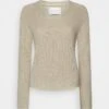 Marc O'Polo LONGSLEEVE V NECK - Strickpullover - Loose Sand -Marc OPolo Geschaft 795ebea2fe664ad488264179f26cec99 1