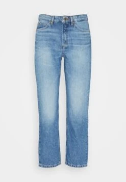 Marc O'Polo TROUSER STRAIGHT FIT CROPPED LENGTH HIGH WAIST - Jeans Straight Leg - Mid Blue 80s Wash -Marc OPolo Geschaft 79c46fd9a6024e9b988030931cc63302