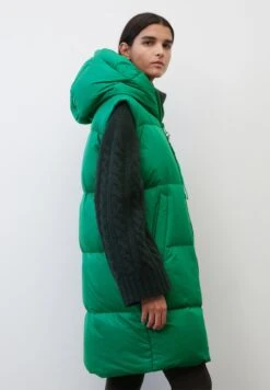 Marc O'Polo LONG FIXED HOOD - Weste - Shiny Emerald -Marc OPolo Geschaft 7a93254883d7403c9acceb772ccb2297