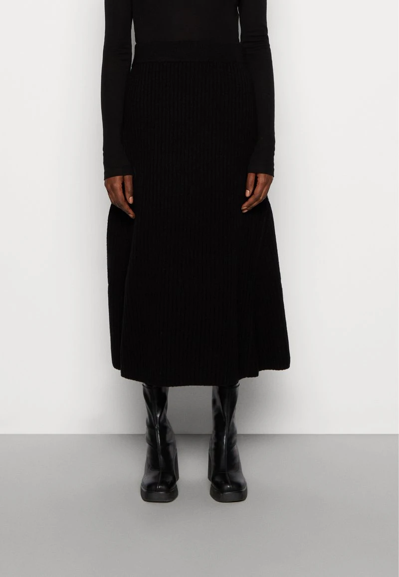 Marc O'Polo SKIRT MIDI A-SHAPE - A-Linien-Rock - Black 3 Marc O'Polo SKIRT MIDI A-SHAPE - A-Linien-Rock - Black