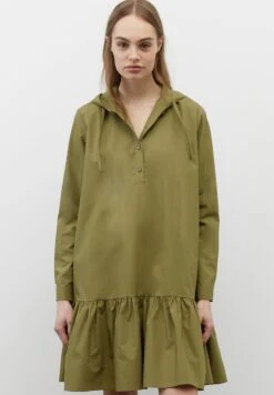 Marc O'Polo DENIM DRESS HOODED LONGSLEEVE - Blusenkleid - Palo Verde