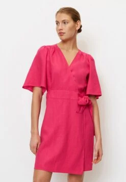 Marc O'Polo WRAP STYLE FLARED SLEEVE SHORT - Freizeitkleid - Dahlia Pink