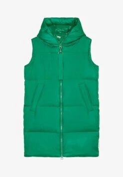 Marc O'Polo LONG FIXED HOOD - Weste - Shiny Emerald -Marc OPolo Geschaft 7cc46d1514ee461ca341a30c434fb5ae