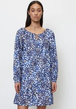 Marc O'Polo KURZES PRINT-BLUMEN AUS CRISPY-VOILE - Freizeitkleid - Multi Indigo
