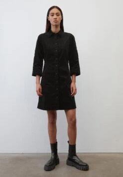 Marc O'Polo DRESS FITTED SHIRT STYLE BUTTON PLACKET SHORT LENGTH - Blusenkleid - Black -Marc OPolo Geschaft 7fef3b5a72fc4b4a8de4e091308d59f0