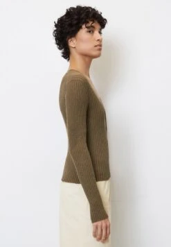 Marc O'Polo SCHMALER V-NECK - Strickjacke - Earthy Brown -Marc OPolo Geschaft 8318e34eea2a40ffb5a1b2901e759ab7