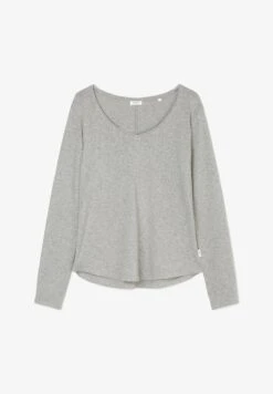 Marc O'Polo DENIM LONGSLEEVE V-NECK - Langarmshirt - Stone Melange -Marc OPolo Geschaft 8335079729d0405095a9244958a9f900