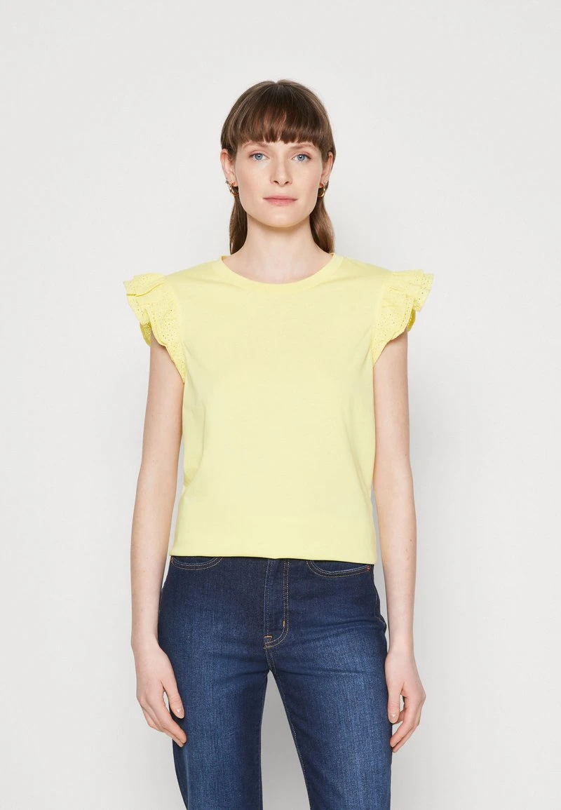 Marc O'Polo DENIM SLEEVELESS RUFFLES AT ARMHOLE - T-Shirt Print - Buttercup 3 Marc O'Polo DENIM SLEEVELESS RUFFLES AT ARMHOLE - T-Shirt Print - Buttercup