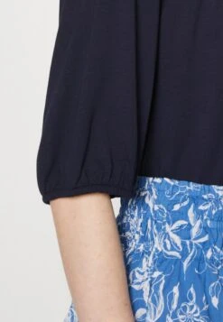 Marc O'Polo 3 4 SLEEVE ROUND NECK WITH PLEATS SOLID - T-Shirt Basic - Deep Blue Sea -Marc OPolo Geschaft 87133e10b3b3491b9d662d114ee4d4a0