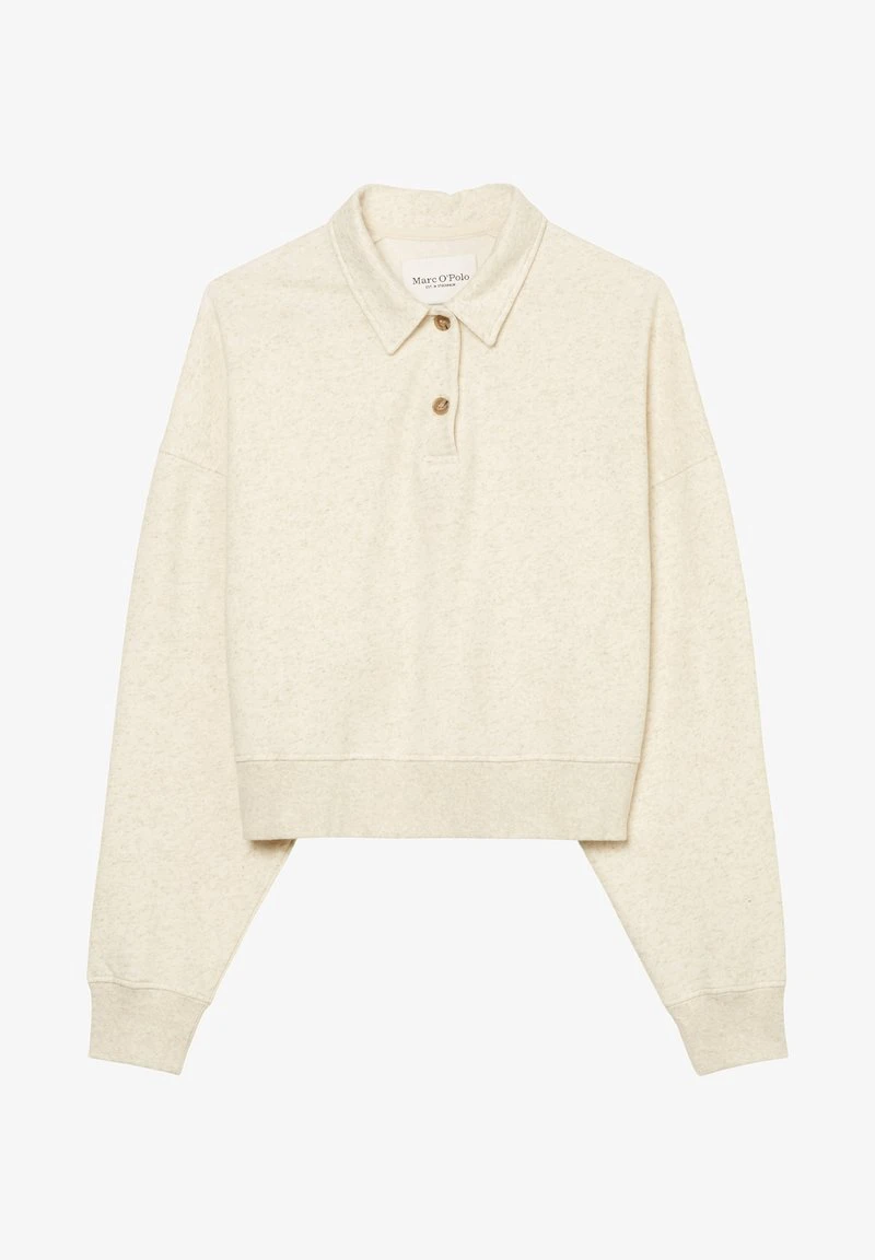Marc O'Polo Sweatshirt - White Cotton 8 Marc O'Polo Sweatshirt - White Cotton – Bild 6