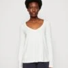 Marc O'Polo 3/4 SLEEVE V NECK - Langarmshirt - White