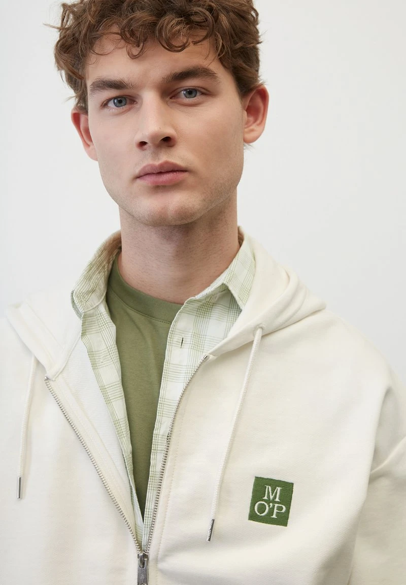 Marc O'Polo Sweatjacke - White Cotton 5 Marc O'Polo Sweatjacke - White Cotton – Bild 3