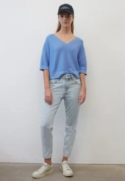 Marc O'Polo DENIM MIT V-AUSSCHNITT - Strickpullover - Soft Sky Blue -Marc OPolo Geschaft 961f2f7c29de4d449c972d37707e6bb0