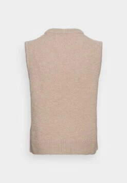 Marc O'Polo SLEEVELESS ROUND NECK - Strickpullover - Frosty Sand Melange -Marc OPolo Geschaft 96b49447e9c84344b17131af1cd5e93c