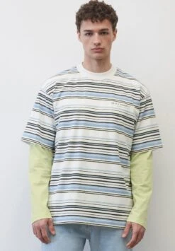 Marc O'Polo DENIM HEAVY AUS REINER - T-Shirt Print - Multi Egg White