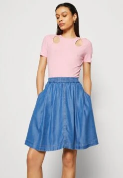 Marc O'Polo SKIRT FEMININ STYLE ELASTIC WAISTBAND SHORT LENGTH - Minirock - Washed Mid Blue -Marc OPolo Geschaft 9e2245b6112047e9b78115ec26b8296d