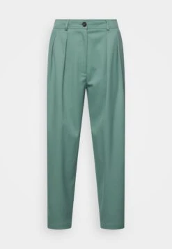 Marc O'Polo PANTS MENSWEAR INSPIRED PLEATED HIGH RISE - Stoffhose - Lake Green