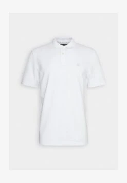 Marc O'Polo SHORT SLEEVE BUTTON PLACKET SLITS AT HEM - Poloshirt - White