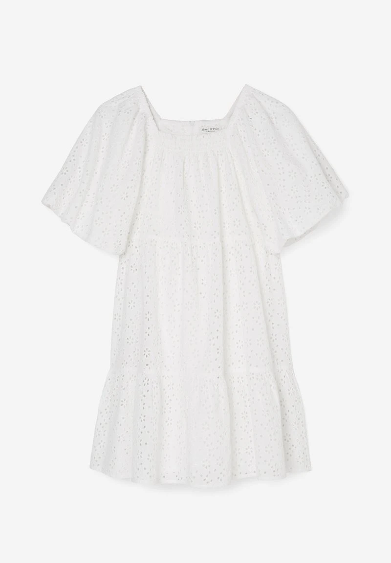 Marc O'Polo BRODERIE-ANGLAISE AUS SOFTEM - Freizeitkleid - White Cotton 6 Marc O'Polo BRODERIE-ANGLAISE AUS SOFTEM - Freizeitkleid - White Cotton – Bild 4