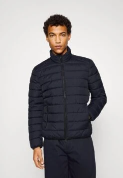 Marc O'Polo JACKET REGULAR FIT REPREVE STAND UP COLLAR 2WAY VISLON - Übergangsjacke - Dark Night