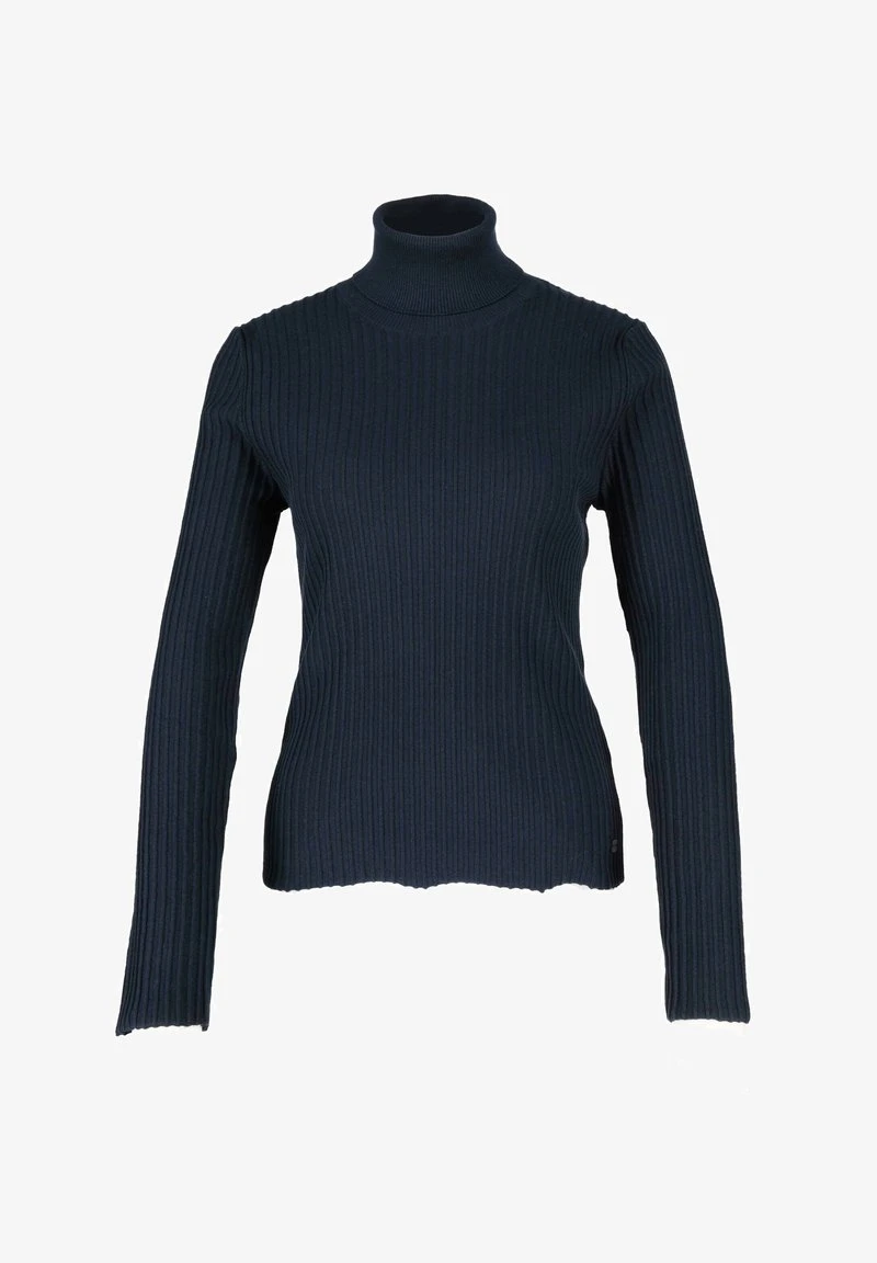 Marc O'Polo DENIM TURTLENECK SLIM FIT - Strickpullover - Navy Teal 3 Marc O'Polo DENIM TURTLENECK SLIM FIT - Strickpullover - Navy Teal
