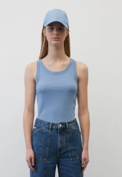 Marc O'Polo DENIM MIT FEINER - Top - Soft Sky Blue