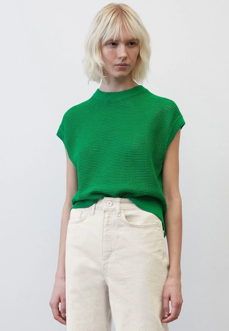 Marc O'Polo AJOUR-AUS - T-Shirt Basic - Vivid Green 3 Marc O'Polo AJOUR-AUS - T-Shirt Basic - Vivid Green