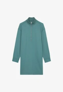 Marc O'Polo ZIP-UP NECKLINE STRAIGHT FIT LONG SLEEVE - Freizeitkleid - Black -Marc OPolo Geschaft a6ded9b5289b45cc97adb498957139a2