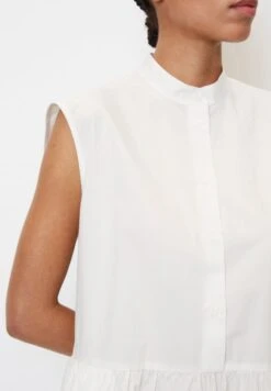 Marc O'Polo DENIM ÄRMELOSES VOLANT POPELI - Blusenkleid - Egg White -Marc OPolo Geschaft a7f2c2c6d52b436697fd0393ddee9491