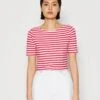 Marc O'Polo SHORT SLEEVE BOAT NECK - T-Shirt Print - Multi/dahlia Pink -Marc OPolo Geschaft ae6dab1075994af4a831db36f2734009