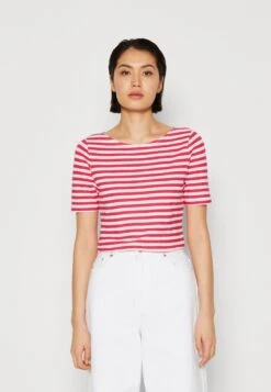 Marc O'Polo SHORT SLEEVE BOAT NECK - T-Shirt Print - Multi/dahlia Pink