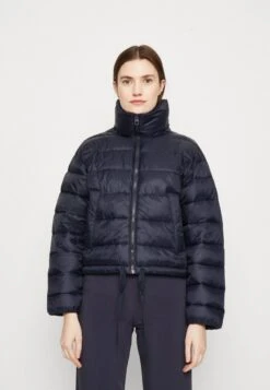 Marc O'Polo JACKET STAND UP COLLAR DRAWSTRING HEM - Winterjacke - Deep Blue Sea