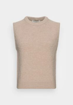 Marc O'Polo SLEEVELESS ROUND NECK - Strickpullover - Frosty Sand Melange -Marc OPolo Geschaft b04a91b974e149d9b4f9ca28b2fd0494 1