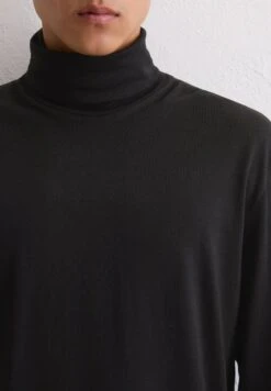 Marc O'Polo ROLLKRAGEN-LONGSLEEVE REGULAR AUS - Long Sleeved Top - Black -Marc OPolo Geschaft b10d353d4d9749d3a6f4c585f6b480d2