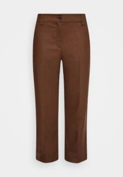 Marc O'Polo STRAIGHT LEG HIGH RISE CROPPED LENGTH - Stoffhose - Dark Walnut -Marc OPolo Geschaft b152bb153e7144209de669c1806440ab