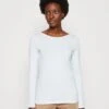 Marc O'Polo LONG SLEEVE ROUND NECK SOLID - Langarmshirt - Spring Sky