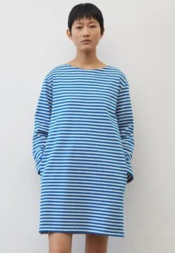 Marc O'Polo HEAVY STREIFEN - Jerseykleid - Multi Vibrant Blue
