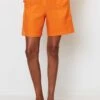 Marc O'Polo HIGH WAISTMIT TEIL-ELASTISCHEM BUND - Shorts - Marigold Orange