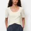 Marc O'Polo AUS ORGANIC - T-Shirt Basic - Soft Taupe