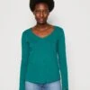 Marc O'Polo DENIM LONGSLEEVE V NECK REGULAR FIT - Langarmshirt - Green -Marc OPolo Geschaft b929c365d6df4204b17a249b009992d9