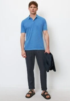 Marc O'Polo SHORT SLEEVE LOGO ARTWORK AT CHEST STRAIGHT - Poloshirt - Azur Blue -Marc OPolo Geschaft ba10e0b1eb3243ed90e745d20b81be5f